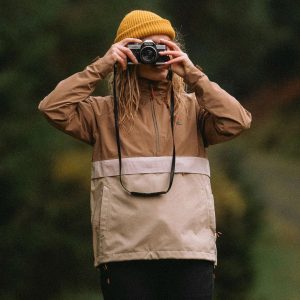 Skyline Wasserdichter Anorak - Karamell/Stein