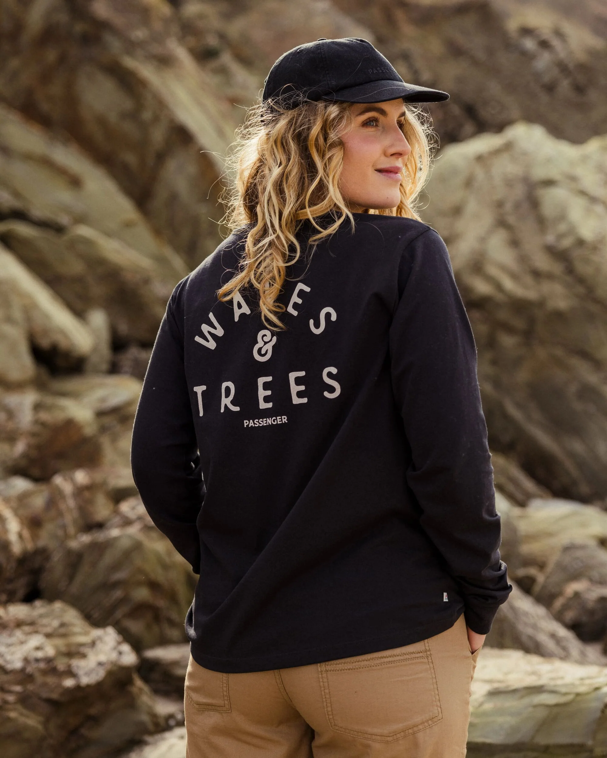 Penida Baumwoll-Langarmshirt - Schwarz – Bild 2