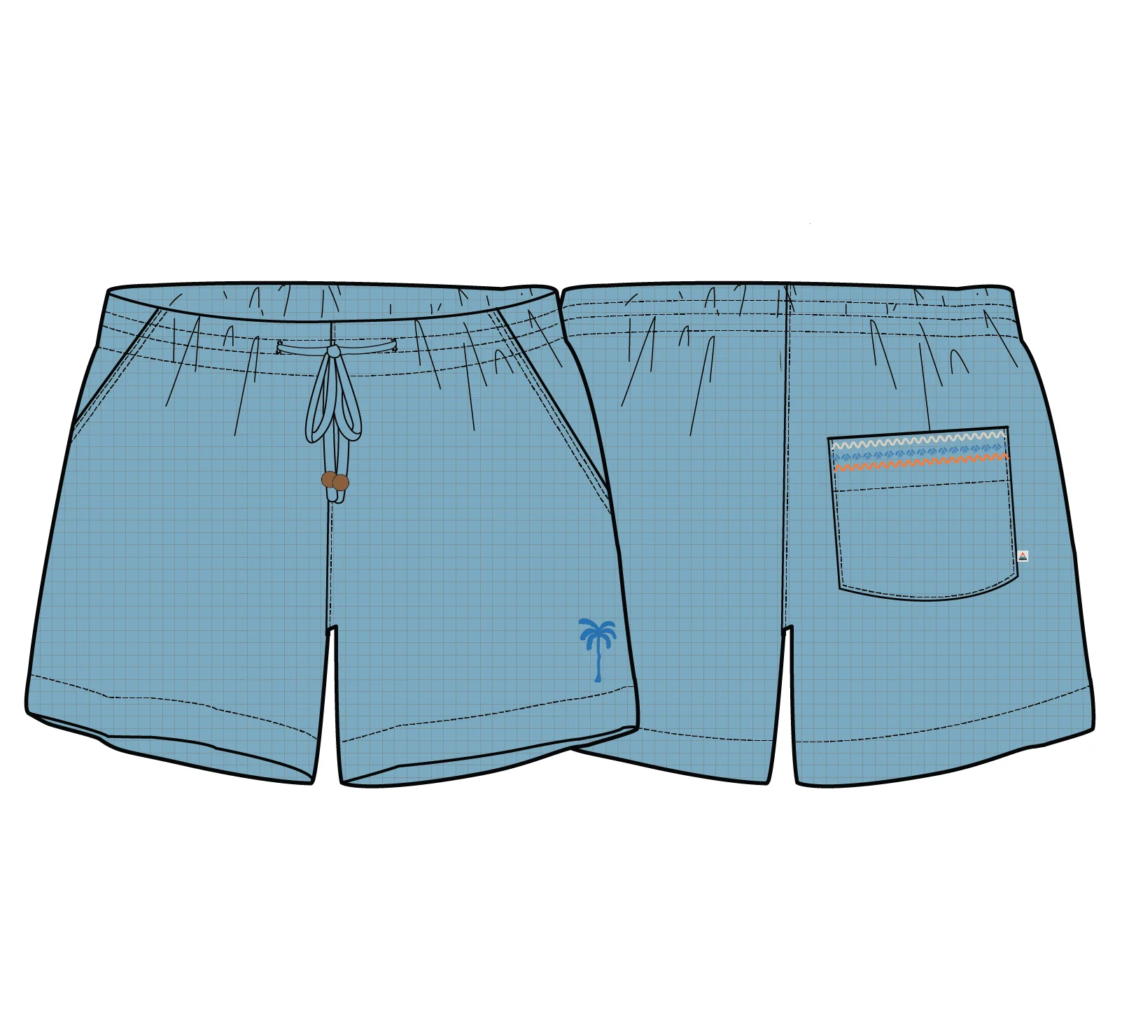 Waveney Short - Retro Blau – Bild 9