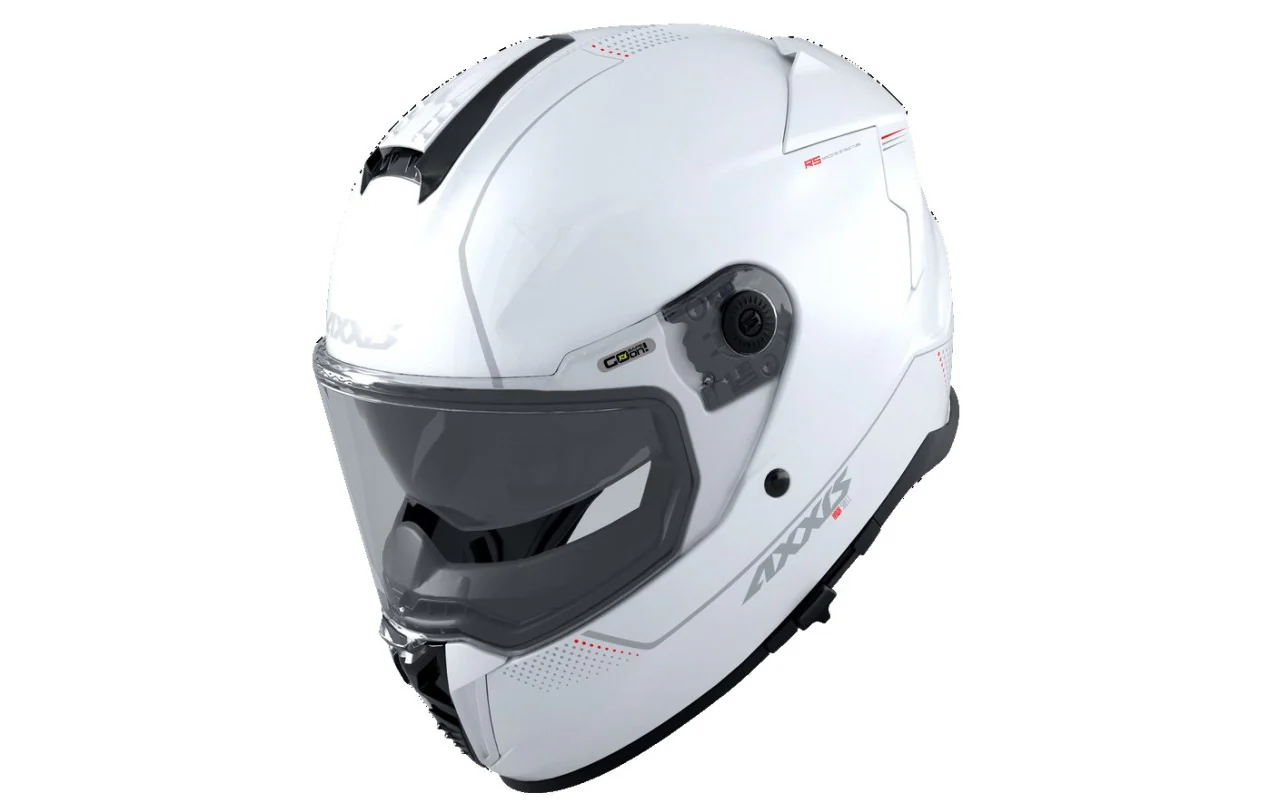 Axxis Integralhelm Hawk SV, Solid, ABS, weiß, glänzend, ECE 22.06