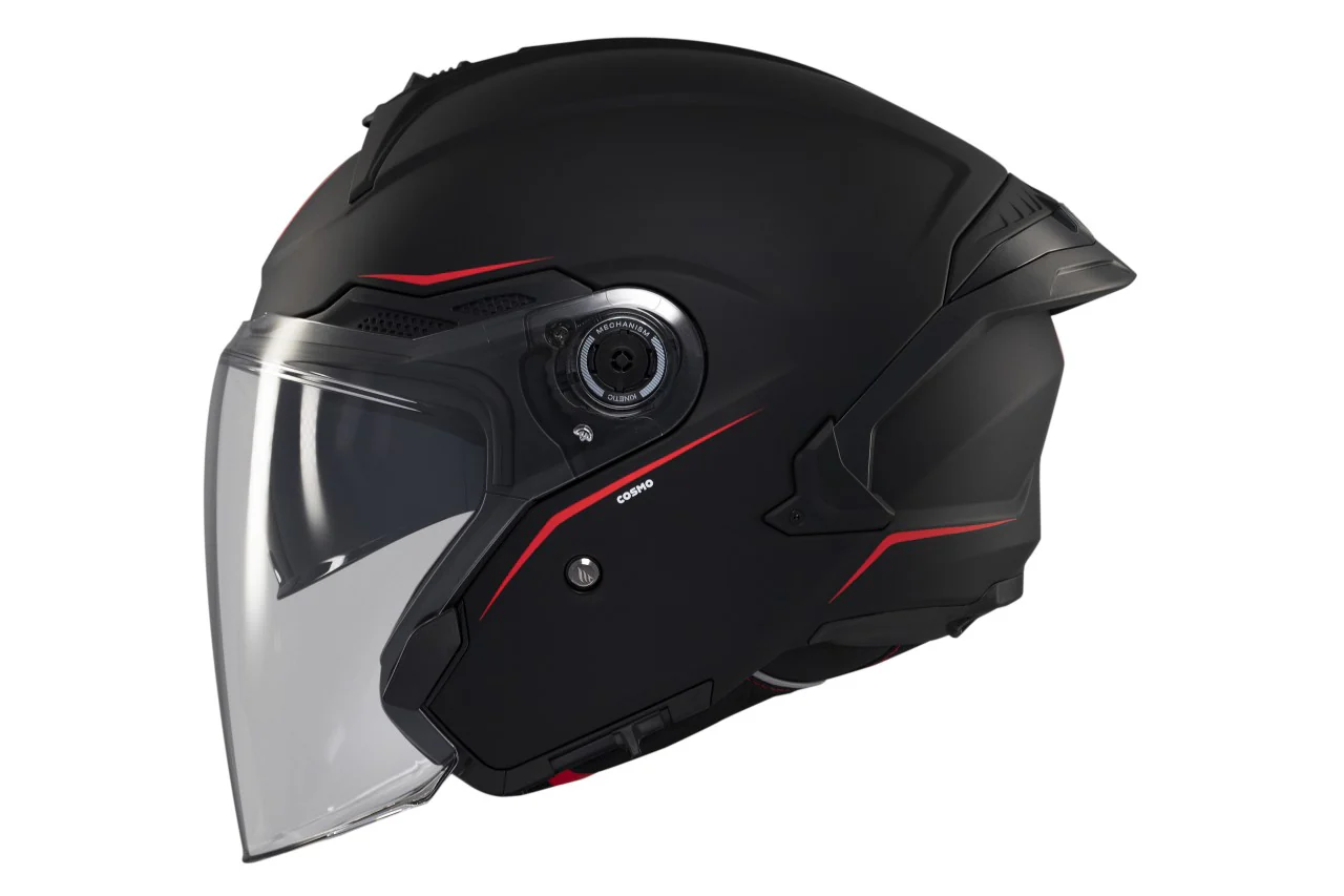 MT Helmets Jethelm Cosmo SV, Solid, ABS, schwarz, matt, ECE 22.06 – Bild 6